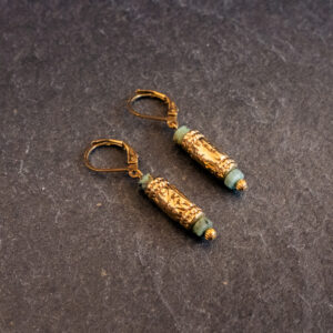 Dormeuses "cartouche" turquoise africaine