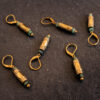 Dormeuses "cartouche" turquoise africaine
