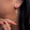 Dormeuses "cartouche" turquoise africaine
