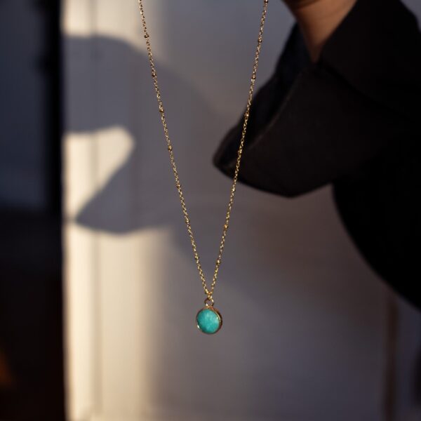 Collier Agate turquoise