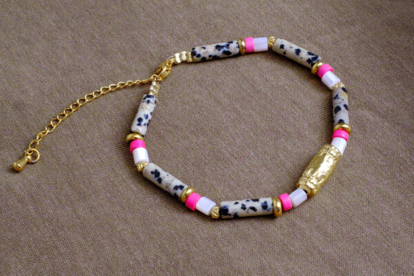 Bracelet jaspe dalmatien