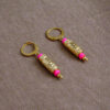 Dormeuses "cartouche" fushia