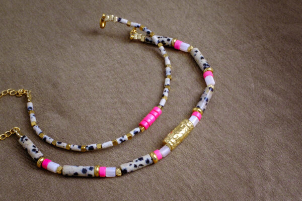 Bracelet jaspe dalmatien