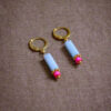 Dormeuses amazonite et fushia