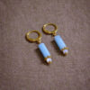 Dormeuses amazonite et nacre
