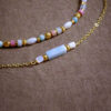 Bracelet perles amazonite et tourmaline