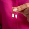 Dormeuses perles heishi coquillage