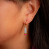 Dormeuses amazonite et fushia