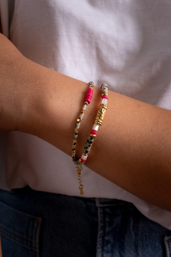 Bracelet jaspe dalmatien