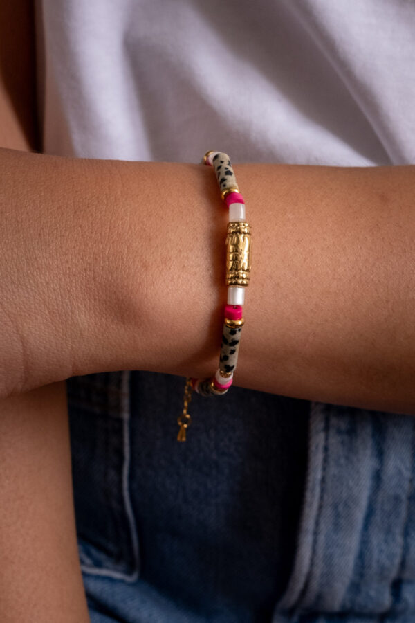 Bracelet jaspe dalmatien