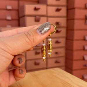 Dormeuses "cartouche" nacre