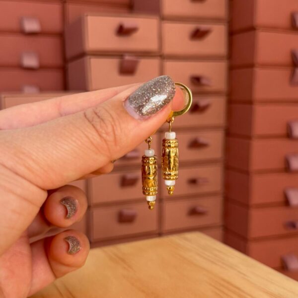 Dormeuses "cartouche" nacre