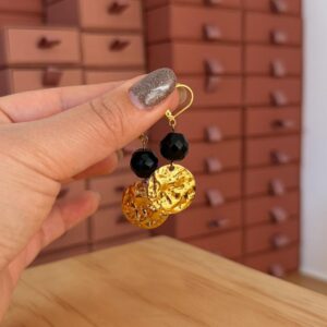 Dormeuses perles noires