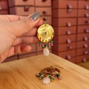 Boucles d'oreilles grand sequin