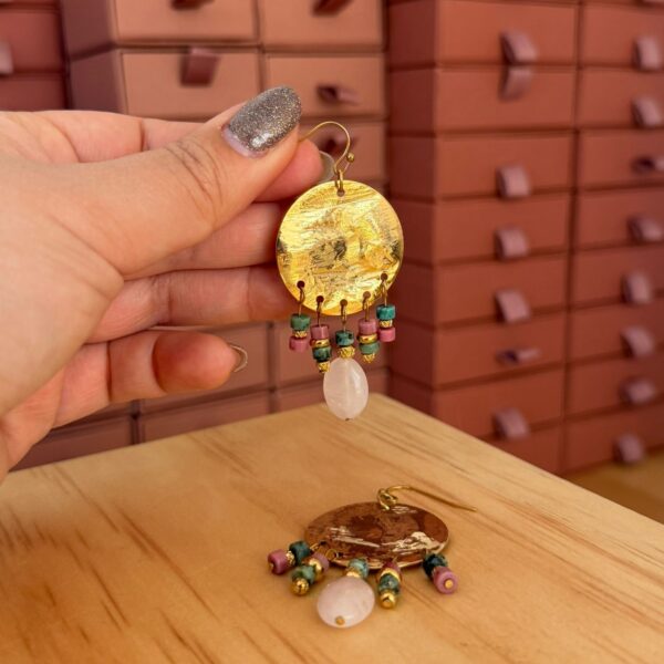 Boucles d'oreilles grand sequin