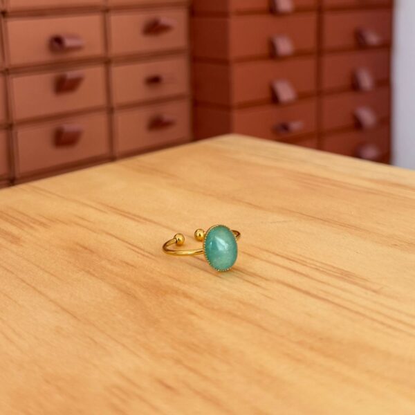 Bague agate bleu ciel